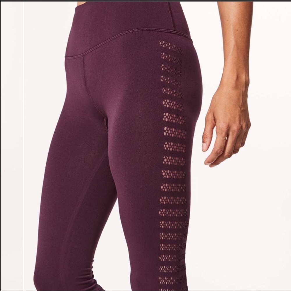 New LULULEMON reveal tights dark adobe wine 10 - Picture 4 of 8